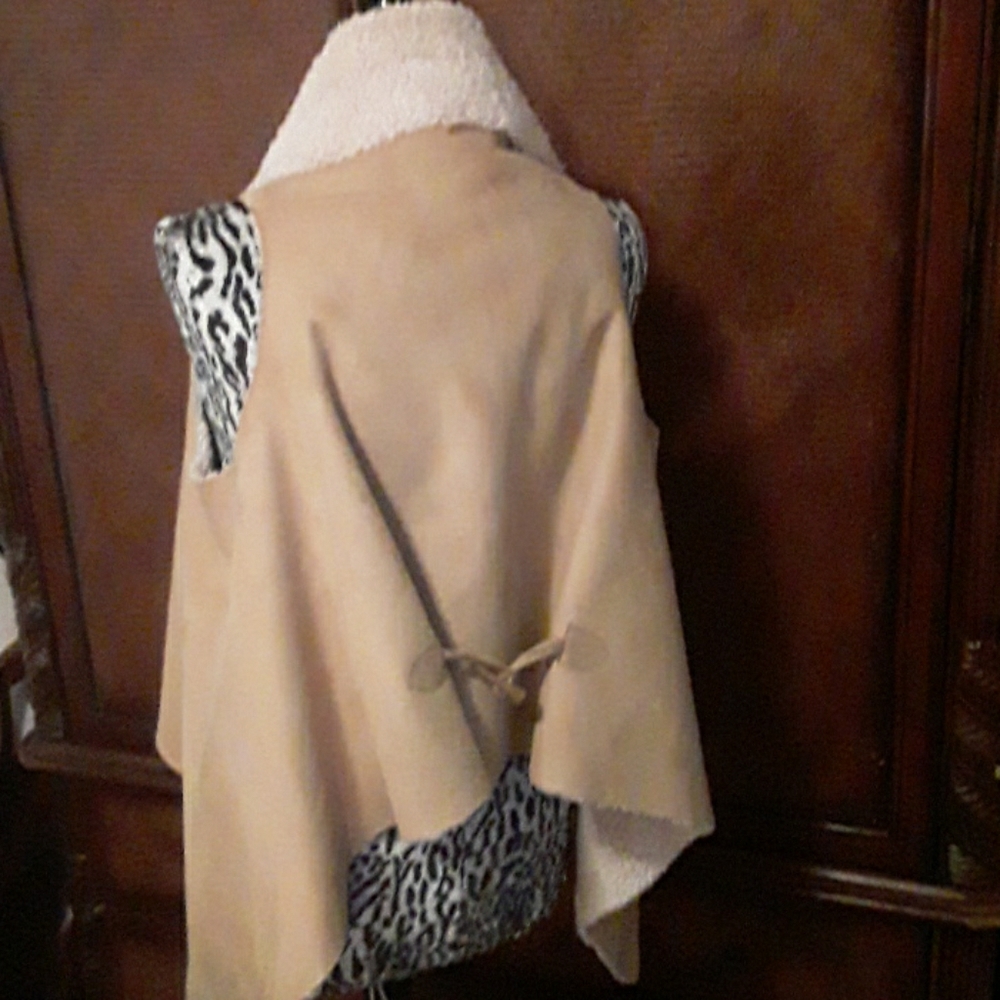 Faux shearling vest